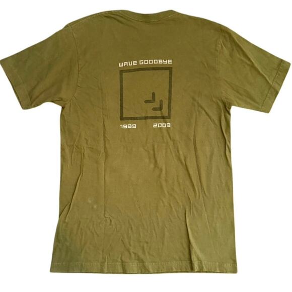 Nine Inch Nails Wave Goodbye 2009 Double Sided Band Tour Green Shirt Medium - Picture 2 of 3